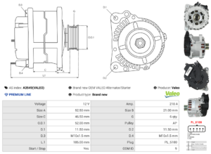 Alternateur A3549(VALEO)