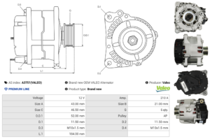 Alternateur A3751(VALEO)