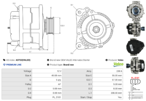 Alternateur A3753(VALEO)