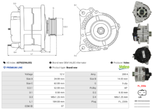 Alternateur A3762(VALEO)