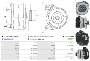 Alternateur A3829(VALEO)