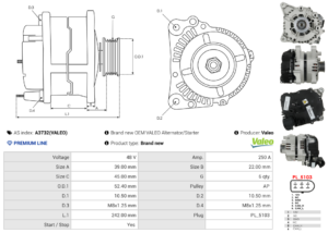 Alternateur A3732(VALEO)