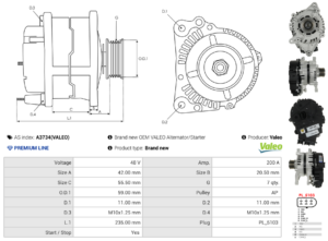 Alternateur A3734(VALEO)