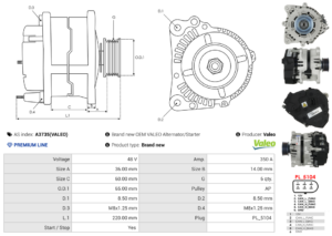 Alternateur A3735(VALEO)
