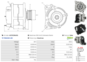 Alternateur A3737(VALEO)