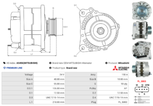 Alternateur A5456(MITSUBISHI)