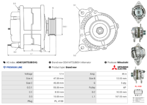 Alternateur A5461(MITSUBISHI)