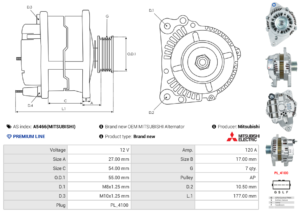 Alternateur A5466(MITSUBISHI)
