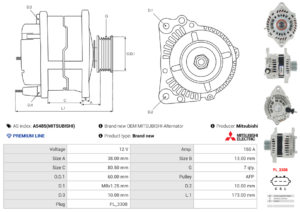 Alternateur A5485(MITSUBISHI)