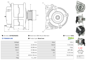 Alternateur A3192(VALEO)