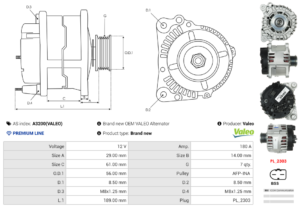 Alternateur A3200(VALEO)