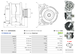 Alternateur A3224(VALEO)