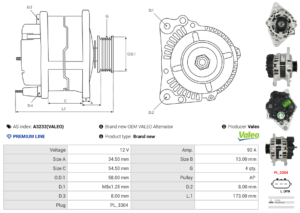 Alternateur A3233(VALEO)