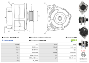 Alternateur A3236(VALEO)