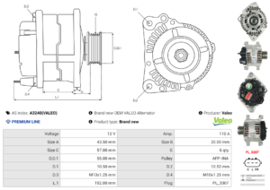Alternateur A3240(VALEO)