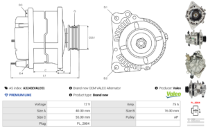 Alternateur A3243(VALEO)