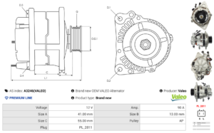 Alternateur A3246(VALEO)