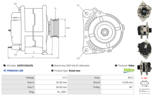 Alternateur A3251(VALEO)