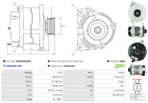 Alternateur A3253(VALEO)