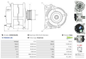 Alternateur A3254(VALEO)