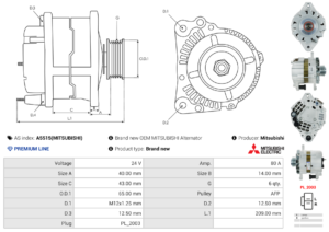Alternateur A5515(MITSUBISHI)
