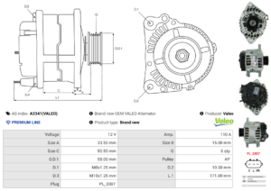 Alternateur A3341(VALEO)
