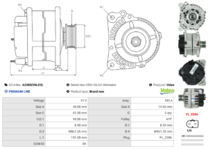 Alternateur A3389(VALEO)