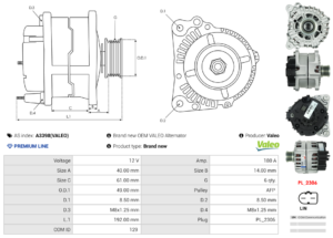 Alternateur A3398(VALEO)