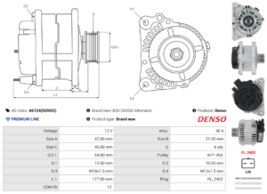 Alternateur A6124(DENSO)
