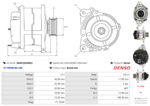 Alternateur A6267(DENSO)