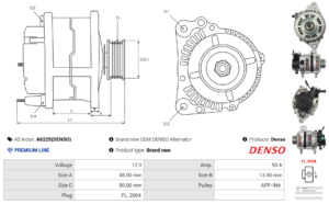 Alternateur A6225(DENSO)