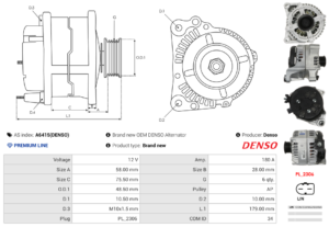 Alternateur A6415(DENSO)