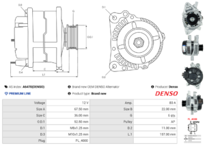 Alternateur A6470(DENSO)