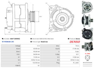 Alternateur A6471(DENSO)