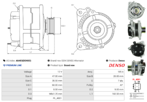 Alternateur A6483(DENSO)