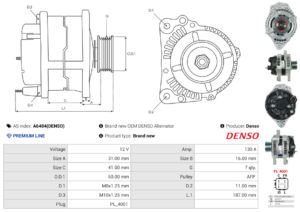 Alternateur A6484(DENSO)