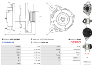 Alternateur A6370(DENSO)