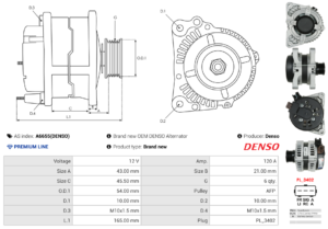 Alternateur A6655(DENSO)