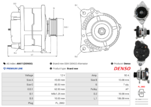 Alternateur A6611(DENSO)