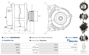 Alternateur A9099(MANDO)