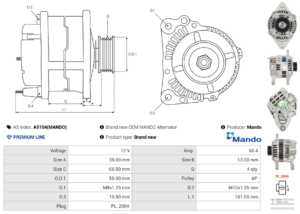 Alternateur A9104(MANDO)