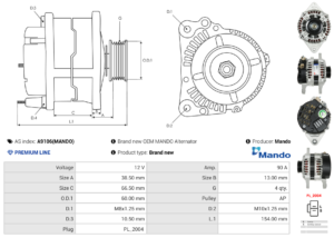Alternateur A9106(MANDO)
