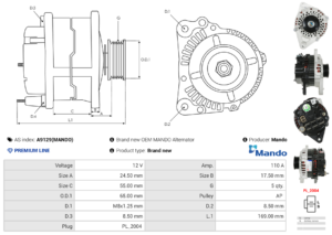 Alternateur A9129(MANDO)