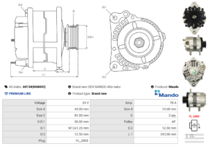 Alternateur A9134(MANDO)