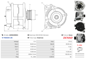 Alternateur A6590(DENSO)