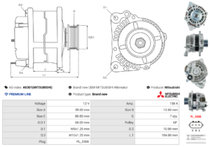 Alternateur A5301(MITSUBISHI)