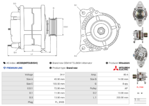 Alternateur A5308(MITSUBISHI)