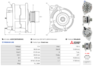 Alternateur A5357(MITSUBISHI)