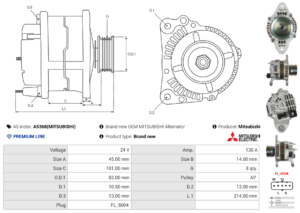 Alternateur A5368(MITSUBISHI)