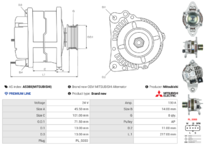 Alternateur A5388(MITSUBISHI)